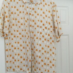 Men's Ermenegildo Zenga  Orange Checkered Shirt
